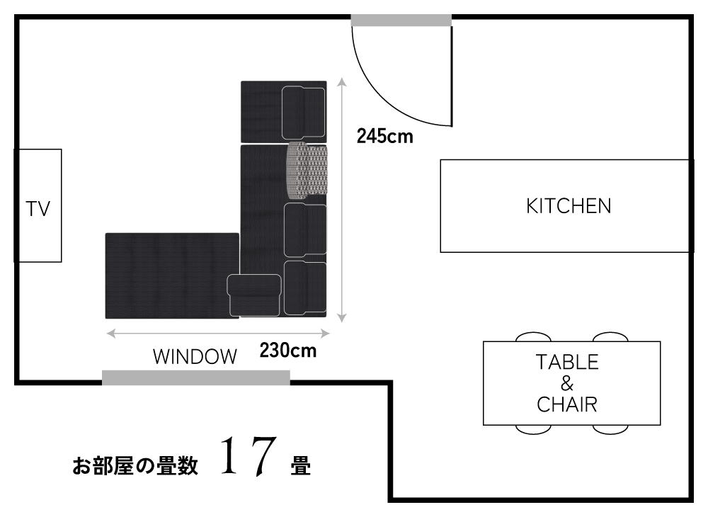 S様のお部屋の見取り図